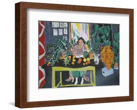 Interior with an Etruscan Vase, c.1940-Henri Matisse-Framed Art Print