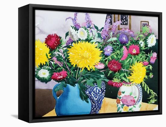 Interior with Asters-Christopher Ryland-Framed Premier Image Canvas