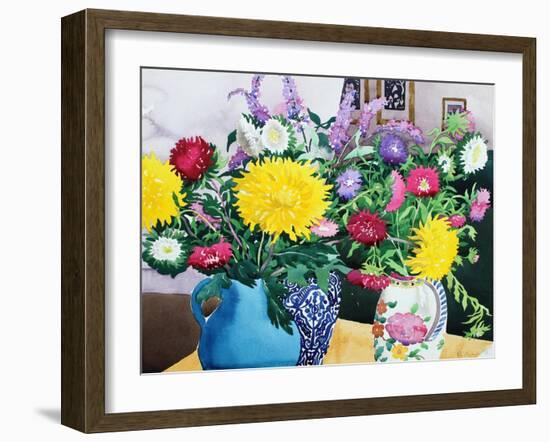 Interior with Asters-Christopher Ryland-Framed Giclee Print