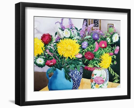 Interior with Asters-Christopher Ryland-Framed Giclee Print