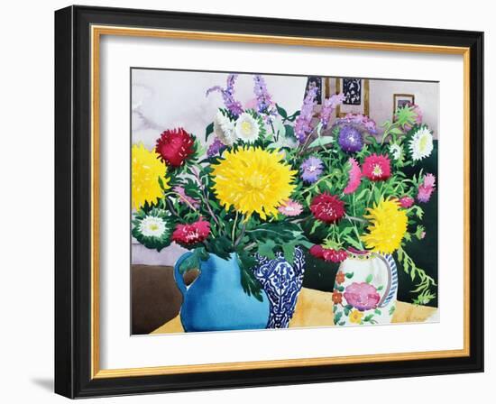 Interior with Asters-Christopher Ryland-Framed Giclee Print