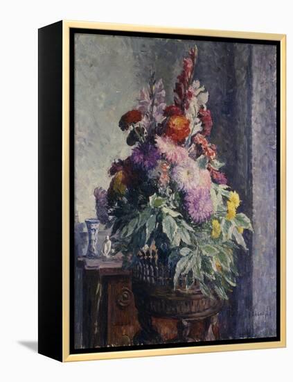 Interior with Bouquet of Flowers-Henri Lebasque-Framed Premier Image Canvas