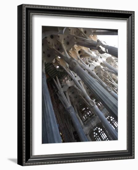 Interior with Columns and Windows, La Sagrada Familia Church, Barcelona, Catalonia, Spain, Europe-Nick Servian-Framed Photographic Print