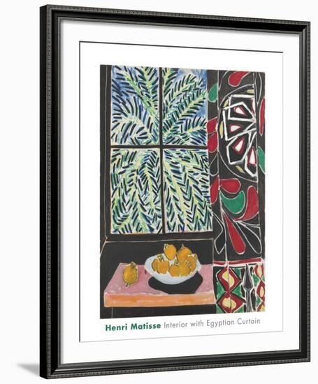 Interior with Egyptian Curtain, 1948-Henri Matisse-Framed Art Print