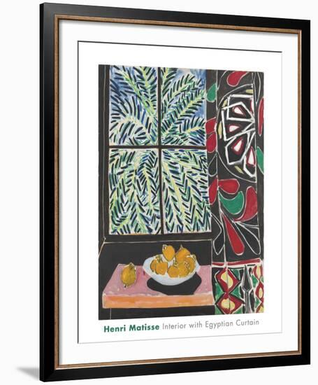 Interior with Egyptian Curtain, 1948-Henri Matisse-Framed Art Print