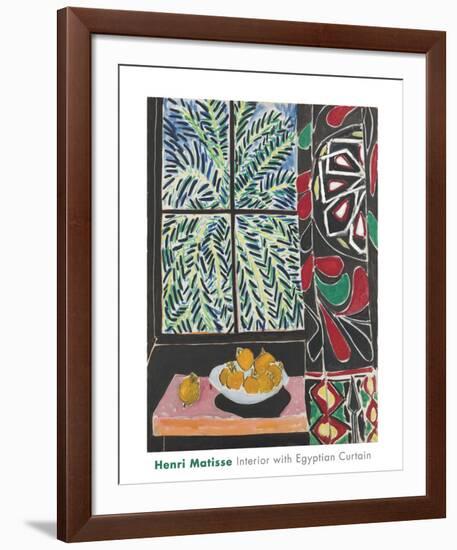 Interior with Egyptian Curtain, 1948-Henri Matisse-Framed Art Print