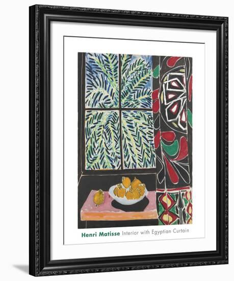 Interior with Egyptian Curtain, 1948-Henri Matisse-Framed Art Print