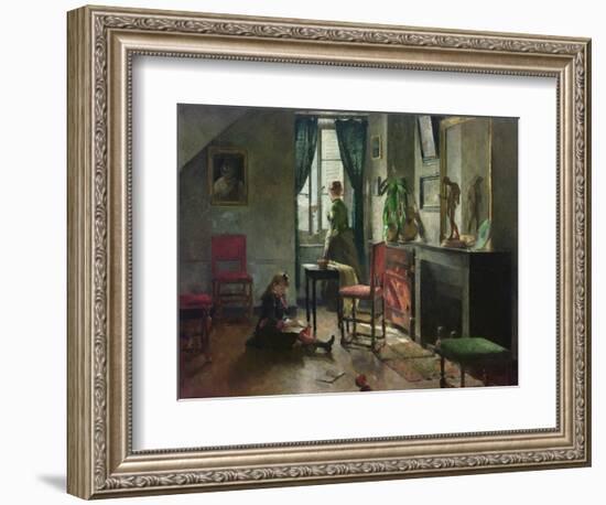 Interior with Figures, 1886-Harriet Backer-Framed Giclee Print