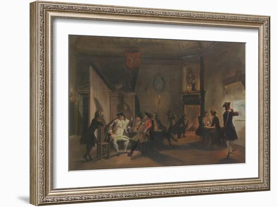 Interior with Military Officers-Cornelis Troost-Framed Giclee Print
