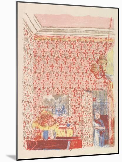 Interior with Pink Wallpaper I, from the series Paysages et Intérieurs, 1899-Edouard Vuillard-Mounted Giclee Print