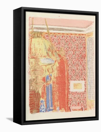 Interior with Pink Wallpaper II, from the series Landscapes and Interiors, 1899-Edouard Vuillard-Framed Premier Image Canvas