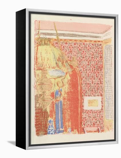 Interior with Pink Wallpaper II, from the series Landscapes and Interiors, 1899-Edouard Vuillard-Framed Premier Image Canvas