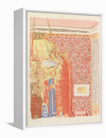 Interior with Pink Wallpaper II, from the series Landscapes and Interiors, 1899-Edouard Vuillard-Framed Premier Image Canvas