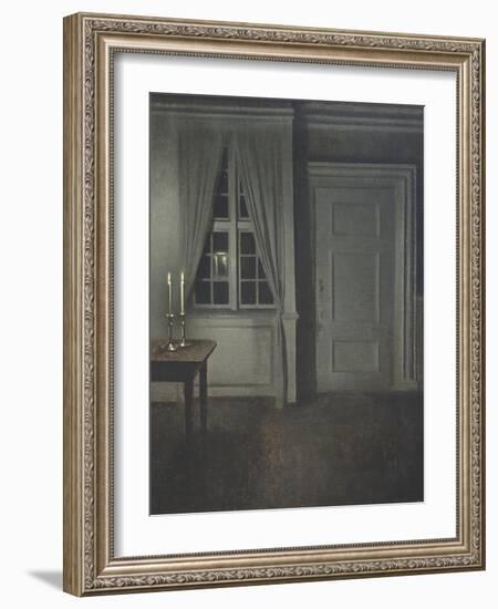 Interior with Two Candles-Vilhelm Hammershoi-Framed Giclee Print