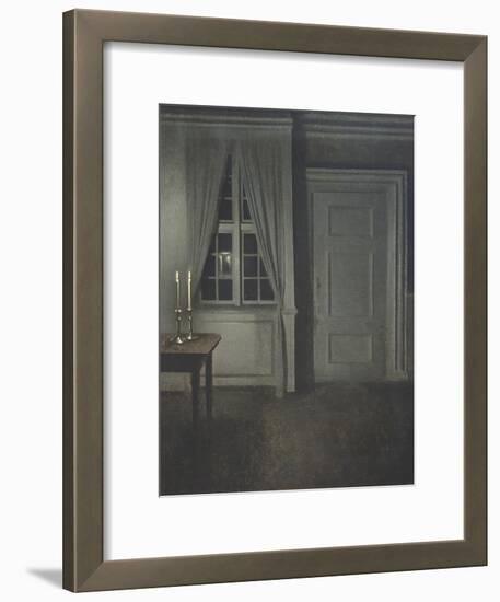 Interior with Two Candles-Vilhelm Hammershoi-Framed Giclee Print