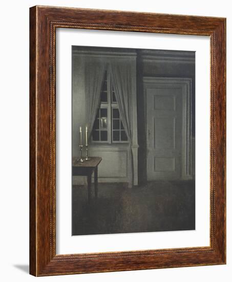 Interior with Two Candles-Vilhelm Hammershoi-Framed Giclee Print