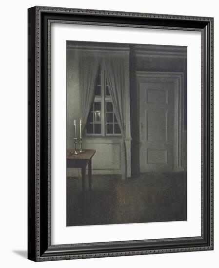 Interior with Two Candles-Vilhelm Hammershoi-Framed Giclee Print