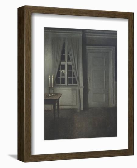 Interior with Two Candles-Vilhelm Hammershoi-Framed Giclee Print