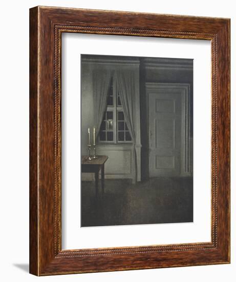 Interior with Two Candles-Vilhelm Hammershoi-Framed Giclee Print