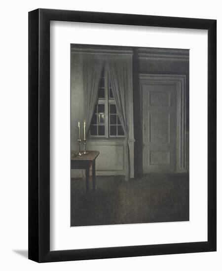 Interior with Two Candles-Vilhelm Hammershoi-Framed Giclee Print