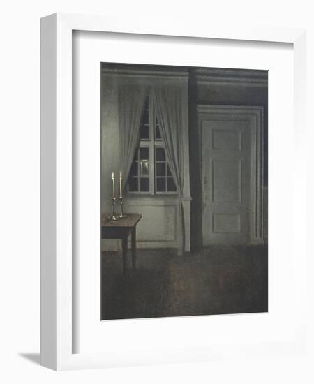 Interior with Two Candles-Vilhelm Hammershoi-Framed Giclee Print