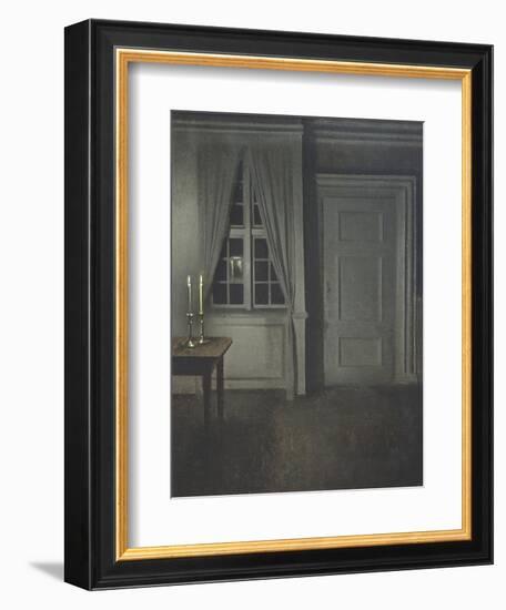 Interior with Two Candles-Vilhelm Hammershoi-Framed Giclee Print