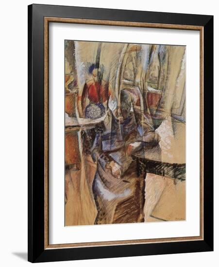 Interior with Two Female Figures-Umberto Boccioni-Framed Giclee Print