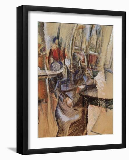 Interior with Two Female Figures-Umberto Boccioni-Framed Giclee Print