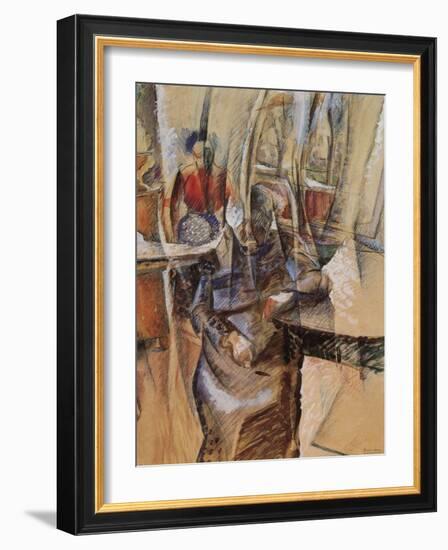 Interior with Two Female Figures-Umberto Boccioni-Framed Giclee Print