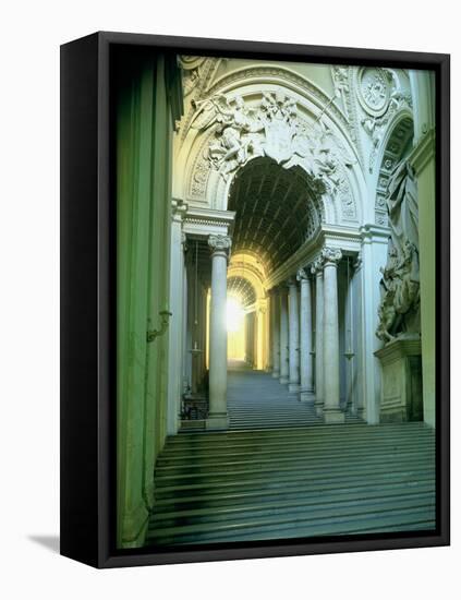 Interior with View of the Staircase-Giovanni Lorenzo Bernini-Framed Premier Image Canvas