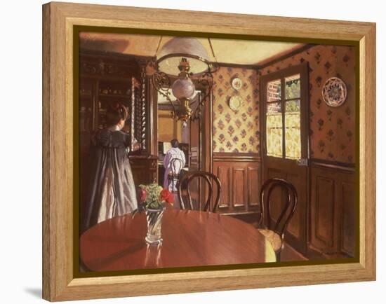 Interior with Woman at the Piano-Félix Vallotton-Framed Premier Image Canvas