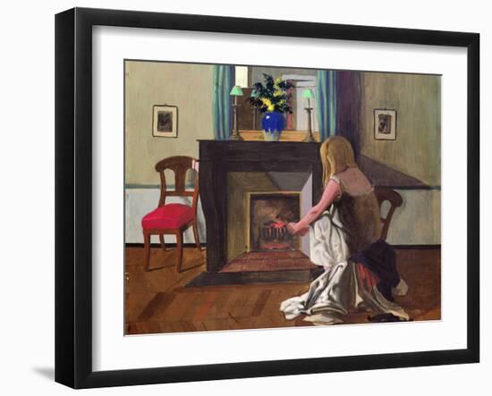 Interior with Woman in Shirt, 1899 by Felix Edouard Vallotton-Felix Edouard Vallotton-Framed Giclee Print