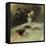 Interior with Woman Knitting-Eugene Carriere-Framed Premier Image Canvas
