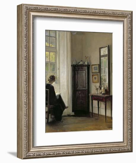 Interior with Woman Reading-Carl Holsoe-Framed Giclee Print