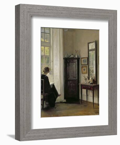 Interior with Woman Reading-Carl Holsoe-Framed Giclee Print