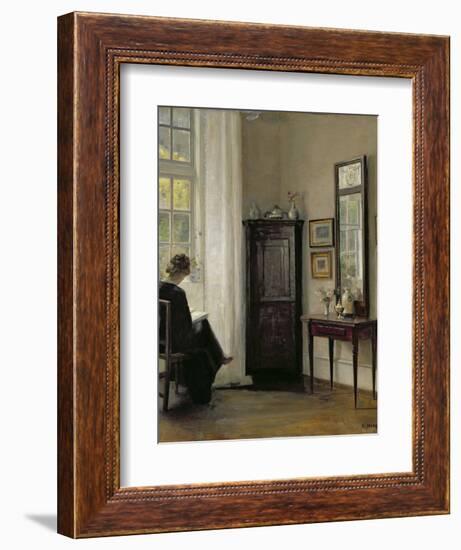 Interior with Woman Reading-Carl Holsoe-Framed Giclee Print