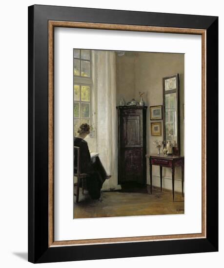 Interior with Woman Reading-Carl Holsoe-Framed Giclee Print