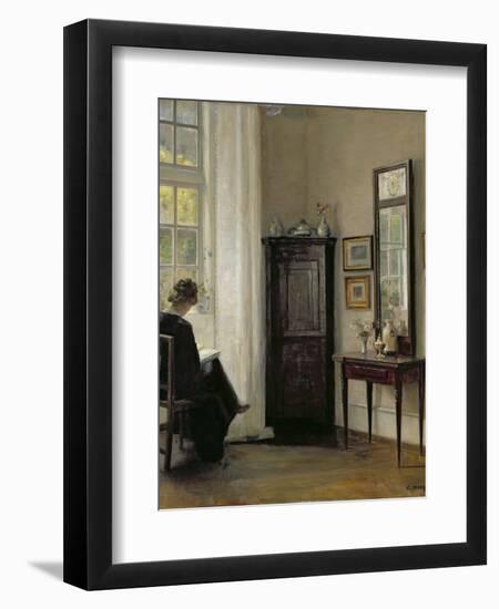 Interior with Woman Reading-Carl Holsoe-Framed Giclee Print