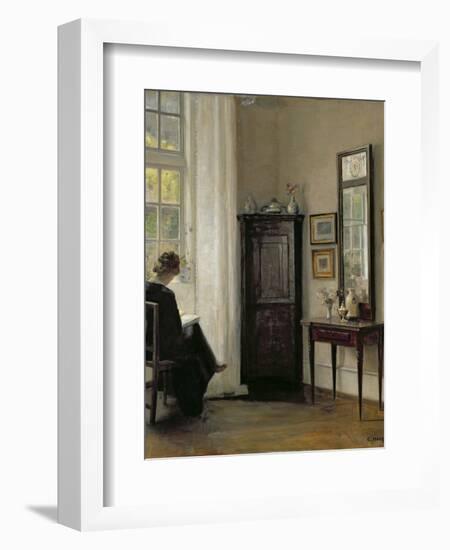 Interior with Woman Reading-Carl Holsoe-Framed Giclee Print