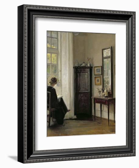 Interior with Woman Reading-Carl Holsoe-Framed Giclee Print