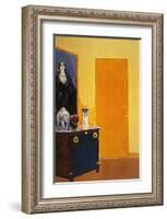 Interior with Yellow Door-Kees van Dongen-Framed Art Print