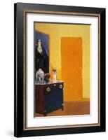 Interior with Yellow Door-Kees van Dongen-Framed Art Print
