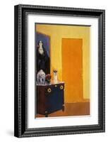 Interior with Yellow Door-Kees van Dongen-Framed Art Print