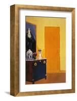 Interior with Yellow Door-Kees van Dongen-Framed Art Print