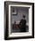 Interior with Young Woman from Behind-Vilhelm Hammershoi-Framed Giclee Print