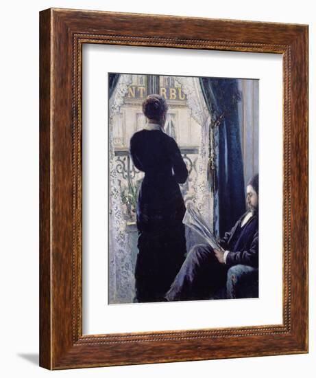 Interior, Woman at the Window, 1880-Gustave Caillebotte-Framed Giclee Print