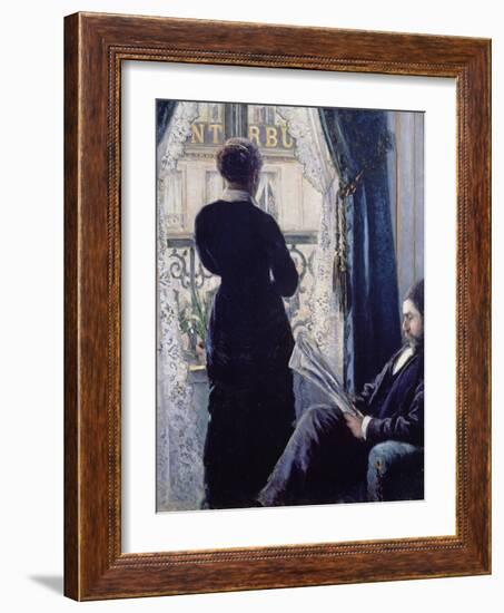 Interior, Woman at the Window, 1880-Gustave Caillebotte-Framed Giclee Print