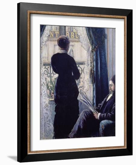 Interior, Woman at the Window, 1880-Gustave Caillebotte-Framed Giclee Print