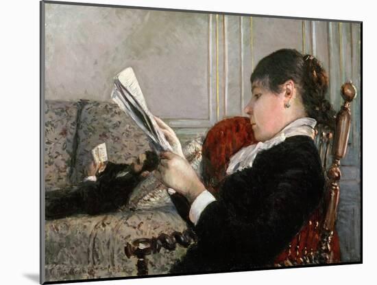 Interior, Woman Reading, 1880-Gustave Caillebotte-Mounted Giclee Print