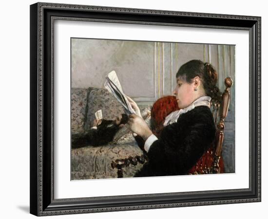 Interior, Woman Reading, 1880-Gustave Caillebotte-Framed Giclee Print